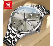 OLEVS Relojes de nueva marca Calendario dual Totalmente automático Mecánico Tendencias de negocios Relojes para hombres Relojes para hombres