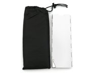 Parabrisas plegable para estufa, 10 placas, cocina de aluminio para acampar, parabrisas con bolsa de almacenamiento plata