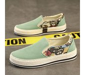 Zapatos de tela para hombre, alpargatas, mocasines casuales sin cordones, zapatillas para caminar, mocasines, zapatos náuticos 39 beige
