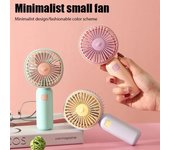 Mini ventiladores portátiles, ventilador recargable USB de mano, enfriador de aire, ventiladores de mano para viajes al aire libre color rosa