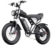 Bicicleta eléctrica para adultos Ridstar Q20, motor de 1000 W, batería de 48 V 20 Ah, velocidad máxima de 40 km/h. L negro