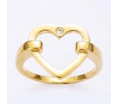 Anillo Chapado en Oro 'Amor' - 15x15 mm 52