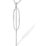 Les Trésors De Lily [P8024] - Pendentif Argent 'Chorégraphie' argenté (rhodié) - 50x9 mm plata