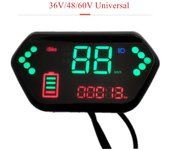 36V 48V 60V LCD Digital bicicleta eléctrica velocímetro batería indicador77