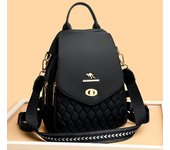 Mochila pequeña multifuncional para mujer, mochila romboidal, mochila de viaje para el trabajo o la escuela marrón