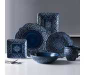 Plato de cena creativo para el hogar, plato de cena de cerámica europea para carne, vajilla ligera de lujo con relieve, plato pequeño, utensilios de cocina