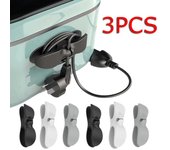 Organizador enrollador de cables para electrodomésticos de cocina, envoltorio de cables, Clips de gestión, soporte para freidora de aire, máquina de café, fijador de cables 1pcs blanco