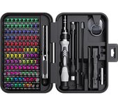 Juego de destornilladores de precisión 132 en 1, kit de herramientas de reparación para PC, gafas, teléfono, interruptor, reloj, juego de destornilladores magnéticos, herramientas manuales negro