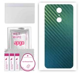 apgo Protective Skin Sticker for the back compatible with Cubot Nova, Wrap Film, Foil, Vinyl - Pattern Carbon Chameleon CAKA1