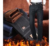 Pantalones vaqueros acolchados de moda para hombre, modelos de otoño e invierno, holgados, rectos, elásticos, gruesos y cálidos para hombre. 28