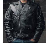 Chaqueta de cuero para motocicleta para hombre Chaqueta de cuero para hombre informal M