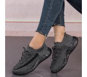 Zapatillas de deporte de alta calidad para mujer, zapatos planos sin cordones, mocasines para mujer, zapatos planos para caminar de talla grande 6667 41