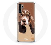 Coque pour Huawei P30 Basset Hound chien visage