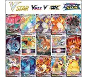 100 tarjetas de Pokémon Shining VSTAR GX EX VMAX MEGA TAG TEAM Energy Trainer Charizard Pikachu Collection Battle Card SH10 30PCS - VMAX