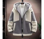 Nueva chaqueta gruesa y cálida de moda para otoño e invierno, chaqueta informal holgada para exteriores, chaqueta de gran tamaño para hombres M blanco