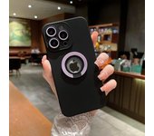 Funda de teléfono con soporte de anillo para iPhone 11, funda para iPhone 13, 12, 14 Pro Max, XR, XS, X, 7, 8 Plus, SE, funda de silicona líquida suave con color de contraste For iPhone 13