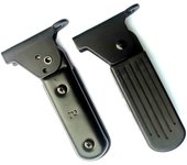 1 par de cómodos asientos de pedal antioxidante para asiento trasero de bicicleta, scooter eléctrico 5cm negro