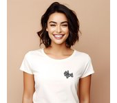 T-shirt Femme - GIRL GANG CŒUR S blanco