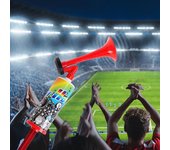 Bocina de aire portátil para fanfarria de campeonato de fútbol, trompeta de mano para eventos deportivos, bocina de aire multifuncional para animar, mayor seguridad y rentabilidad. rojo