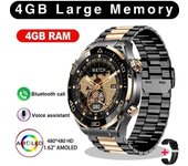 Nuevo reloj inteligente para hombre con memoria de 4 GB, rastreador de actividad deportiva, pantalla de 480 x 480, NFC, Bluetooth, llamadas, reloj inteligente 2024