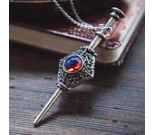 Collar de brujería mágica para mujer, paquete de sangre Retro, colgante de varita de bruja desmontable, joyería para disfraz, regalo