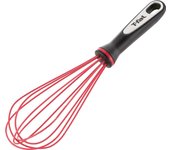 Batidor Tefal de forma redondeada, de silicona, resistente a arañazos, apto para lavavajillas, de silicona platino, K21417  Ingenio Whisk rojo