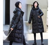 Chaqueta Acolchada De Plumas Chaqueta Acolchada Engrosada De Moda Simple Por Encima De La Rodilla De Longitud Media De Invierno para Mujer M blanco