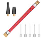 8 unids/set, manguera de extensión de inflador de bomba de aire para adaptadores de bomba de bicicleta, aguja de bomba de bola, juguetes inflables de globo, adaptador de inflador de boquilla, bomba de aire 8pcs/set