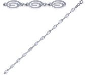 Les Trésors De Lily [K3440] - Bracelet Argent 'Chorégraphie' argenté - 5 mm
