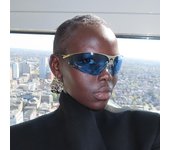 Gafas de sol a prueba de viento con montura media personalizadas, tendencia femenina, gafas de sol Y2K, gafas para hombre