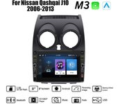 Reproductor de vídeo Multimedia Android Radio para coche de 8 pulgadas para Nissan Qashqai J10 2006-2013 con botón Carplay WiFi BT 2 Din 2 + 32GB 1+32GB