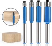 Broca enrutadora de doble rodamiento, vástago de 6MM, broca de ajuste al ras, cortador para esculpir duradero, herramienta para trabajar la madera 6x1/4