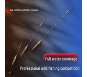 Flotador nano de alta sensibilidad para pesca salvaje competitiva en pozos negros audaces y llamativos, flotador para carpa cruciana. Ideal para carpas herbáceas y plateadas. Xiangjian No.2