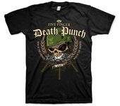 Camiseta unisex para adultos con la cabeza de guerra de Five Finger Death Punch XL negro