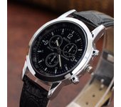 Relojes de moda de acero inoxidable, relojes de pulsera, correa de cuero, mujeres, mecánicos automáticos, hombres, alta calidad 3