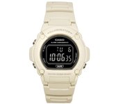 Reloj Casio Standard Illuminator digital con correa de resina blanca de cuarzo W-219HC-8B para hombre negro