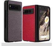Funda para Google Pixel Fold 5G coque textil de lujo piel de cuero suave TPU funda dura para teléfono funda para google pixel funda plegable capa Pixel Fold negro