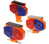 Luz de tráfico automática intermitente, luz estroboscópica LED solar de doble cara, luces de advertencia de seguridad sensibles a la carretera, suministros para vehículos