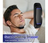 Dispositivo inteligente contra los ronquidos: EMS Pulse Stop Snore, portátil y cómodo para dormir bien, Stop Snore Health Care Sleep Apnea Aid USB negro