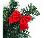 Juego de 12 lazos rojos para árbol de Navidad, decoración para fiestas de Navidad y bodas. oro/rojo