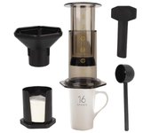 Cafetera de prensa francesa portátil, herramientas de barista, cafetera de filtro de vidrio, cafetera de café expreso, filtros de papel, suministros de cocina