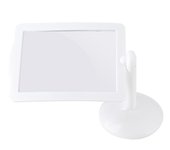 Lupa de lectura de pantalla LED 3X con manos libres y rotación de 360 grados blanco