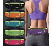Bolsa para teléfono móvil deportiva para correr al aire libre, impermeable, resistente al desgaste, bolsa para botella de agua, riñonera One Size negro