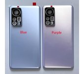 6.28'' For Xiaomi Mi 12 MI12 Battery Cover Rear Door Housing Back +Sticker For Xiaomi 12 Mi 12 Middle Frame+Side Key Blue No Cam Frame