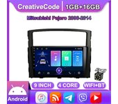 Android de 9 pulgadas para Mitsubishi Pajero 2006-2014 Radio de coche reproductor de vídeo Multimedia navegación GPS WIFI 1 + 16GB