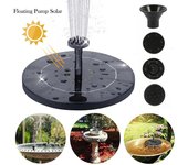 Fuente solar Bomba flotante alimentada por energía solar Fuente de agua Baño para pájaros Decoración para el hogar Piscina Jardín
