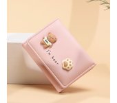 Cartera corta de mujer estilo coreano: Cartera y monedero multitarjeta sencillos para estudiantes azul