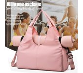 Bolsa de yoga, bolsa deportiva para fitness, separación de humedad y secado, resistente al desgaste, bolsa de viaje de gran capacidad para almacenamiento One Size negro