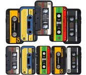 Funda para teléfono con cinta vintage y casete retro con estampado para iPhone 16, 15, Xiaomi Redmi Note 13, 12, 11 Pro Max, X, 9, 14 Plus, XR, Samsung Galaxy A15, S24, S23, Huawei OPPO for Redmi 9C crudo