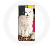Coque Maniacase pour Samsung Galaxy A32 4G Turc de van chat blanc aux yeux bleu et jaune